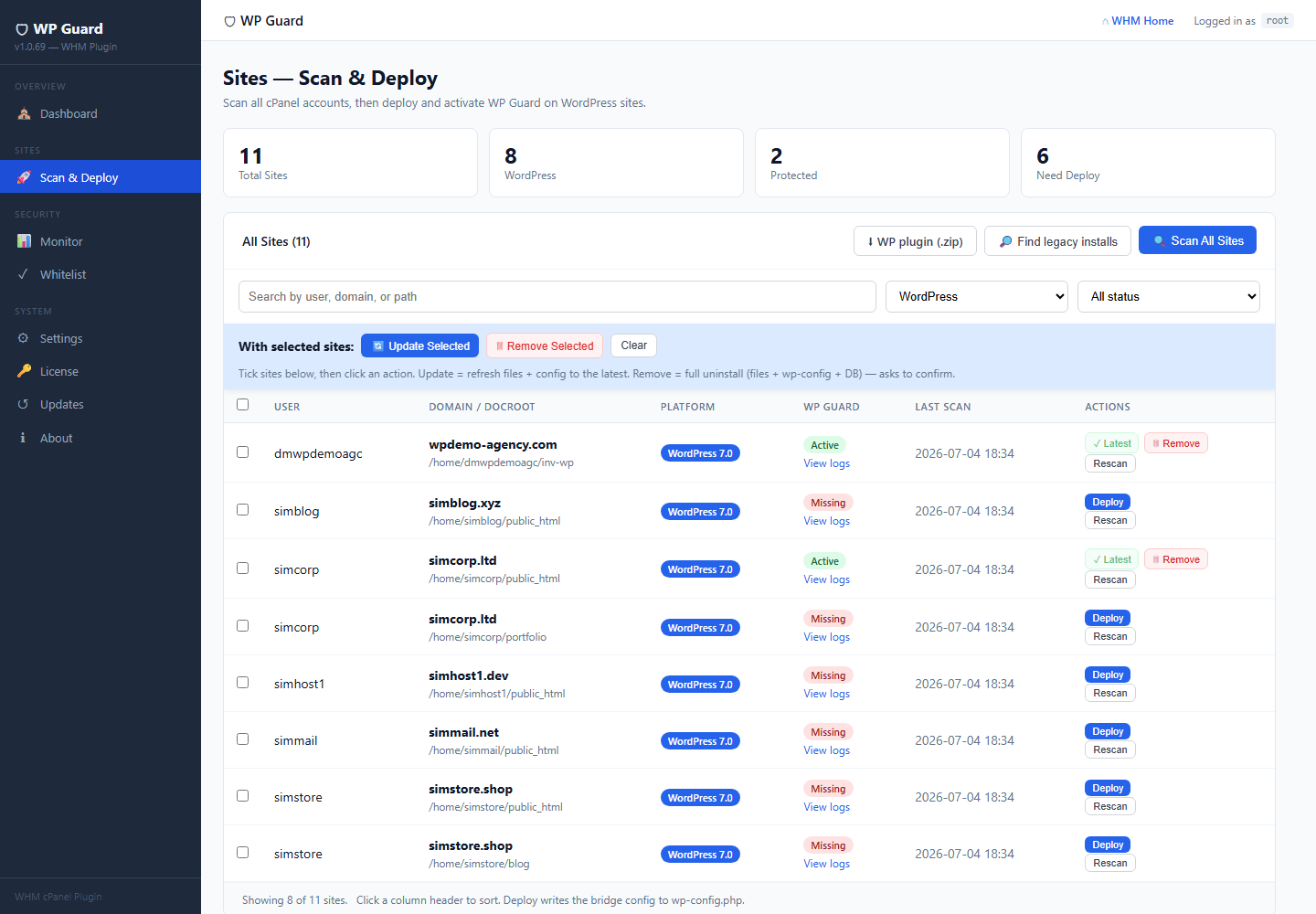 WP Guard — cPanel